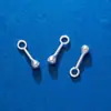 Accesorios de Plata Pura 999 Colgante de Columna Simple Plateado con Forma de Cerillo Colgante de Columna Único Colgante para Pulsera de Cristal con Cuentas Hecho a Mano DIY