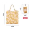 Bolsa de compra portátil de poliéster, grande, de tela floral 190T, disponible en stock. Bolsa plegable al por mayor. Bolsa de regalo publicitaria.