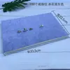 Brincos de argola armazenamento esponja almofada caixa de joias forrada com 100 cinza preto e branco flanela display acessórios DIY