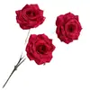 Flor roja de simulación diseño de auditorio de bodas paisajismo pared de fondo de flores artificiales decoración techo de flores camino de flores guía arreglo floral flor