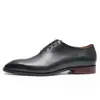Sapatos de Couro Pontudos para Homens, Couro Genuíno, Sapatos Oxford Formais de Negócios com Escultura Britânica, Sapatos Masculinos Artesanais de Couro Integral de Vaca, Dropshipping