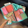 Pañuelo de Seda 70 Cuadrado Moda Coreana de Alta Gama Versátil Profesional Seda Sintética Pequeño Pañuelo de Cuello Estampado Retro Pañuelo de Seda para Mujer