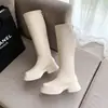 Botas de caballero largas y delgadas con plataforma para mujeres petite, nuevo estilo otoño e invierno 2026, botas largas negras de media pantorrilla con forro de felpa