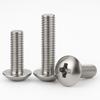 Venta Directa de Fábrica de Tornillos para Máquina de Cabeza Plana Grandes, Tornillos de Cabeza Semiredonda M3M4 de Acero al Carbono Niquelado, Tornillos Estándar