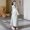 Nuevo Conjunto de Punto para Maternidad Otoño/Invierno Vestido Chaleco de Maternidad Capa Base Conjunto de Dos Piezas para Maternidad Conjunto de Maternidad Estilo Coreano