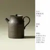 Juego de té de cerámica gruesa vidriada con detalles dorados, que incluye un cuenco con tapa de cerámica, una taza de té, una tetera con asa lateral y una taza de maestro, así como un cuenco para matcha