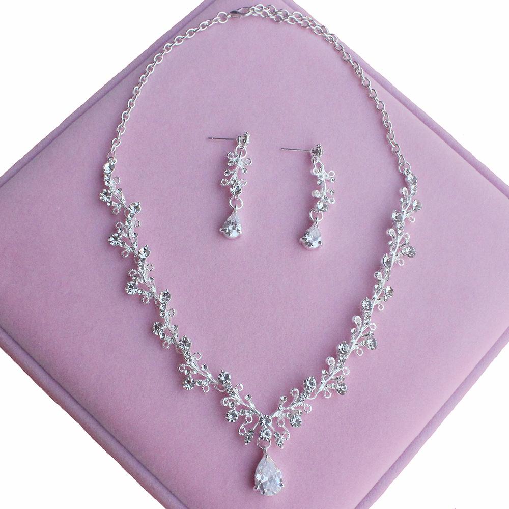 新娘皇冠三件套　新娘头饰三件款