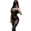 Lencería sexy, body de malla transparente, tentación sexy con diseño calado, entrepierna abierta, no necesita quitarse, medias talla grande, coqueto y sensual