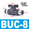Conector de plugue rápido, válvula pneumática, BUC8, interruptor pneumático 4, válvula manual, conector de tubo de ar, HVFF, válvula manual BUG10 12