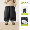 Pantalones Cálidos de Franela Familia Dudu Pantalones para Niños Invierno 2026 Nuevos Pantalones Largos para Niños Gruesos Cálidos Ropa de Invierno para Bebé