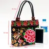 Bolsa Bordada Estilo Étnico de Yunnan Bolso de Mano Bordado Lona Retro Bolso de Hombro Versátil Bolso para Mujeres de Mediana Edad y Mayores Bolso para Mamá
