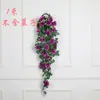 Cipó de Rosa Simulada, Cipó de Flores Artificiais para Pendurar na Parede, Decoração de Parede para Sala de Estar, Orquídea Aranha, Flor Trombeta, Flor de Seda para Teto de Casamento