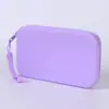 Bolsa de armazenamento de silicone para atacado, bolsa de silicone conveniente, bolsa de armazenamento para cabo de dados de celular, bolsa de armazenamento com zíper