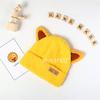 Gorro de lana para niñas y bebés, gorro de punto para niños, orejeras cálidas para bebés, gorro de felpa grueso para niños, otoño e invierno