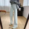¡Pantalones ajustados que alargan las piernas! Jeans rectos de tiro alto con elasticidad en cuatro direcciones para mujer, pantalones de otoño, pantalones estrechos de pierna ancha