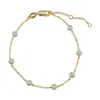 Pulseira de Diamante Redondo Pequeno Estilo Coreano Simples e Versátil de Alta Qualidade, Fina, Leve e Luxuosa, Design de Nicho, Joia de Mão Exquisite Popular