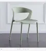 Silla Nórdica para el Hogar Moderna Simple Perezosa de Plástico Moda Silla de Escritorio para Celebridades de Internet Respaldo Silla de Comedor Silla de Negociación