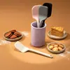 Espátula de Silicone Integrada Raspador de Assar Resistente a Altas Temperaturas Fatiador de Bolo Espátula para Desenformar Biscoitos Espátula de Silicone de Cozinha