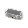 Luz de Advertencia Solar para Coche Simulación de Luz de Advertencia Antirrobo Universal LED Simulación Cámara de Imitación Luz Antirrobo para Coche