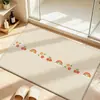 Tapete de chão para banheiro com estampa de desenho animado, absorvente e à prova de respingos, adequado para uso no banheiro, lavabo e na entrada, e também é resistente à sujeira e antiderrapante