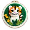 Shein Venta Caliente Pintura de Fieltro DIY Pintura con Marco Bordado Suministros de Fieltro Agujado Decoraciones para el Hogar Tigre León