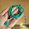 Pulseira de turquesa círculo único pulseira de turquesa sintética artificial estilo étnico tibetano estilo antigo joia de mão atacado