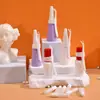 Pegamento para Pestañas Postizas Botella con Aplicador en Forma de Y Set Botella de Plástico Morado Material de Empaque Cosmético Botella Multifuncional con Pincel