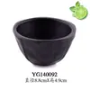 Louça de melamina estilo japonês tigela preta para cozinhar tigela criativa para tempero de hot pot tigela com pauzinhos de plástico tigela para arroz de fast food tigela pequena para sopa
