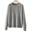 Suéter Casual de Lana Polar con Cuello Redondo para Mujer, Nuevo Otoño e Invierno, Suéter de Lana Holgado de Manga Larga