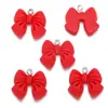 Accesorios DIY moño de color pajarita colgante de resina para pulsera vintage collar colgante W323