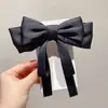 Accesorios para el Cabello Estilo Coreano con Lazo Negro Grande para Mujer, Ligas para Cola de Caballo Alta, Pasadores, Horquillas, Invierno, Venta al por Mayor