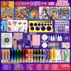 Kit de Material para Quilling para Iniciantes, Pintura em Quilling, Ferramentas Manuais DIY, Tiras de Papel para Quilling, Cola, Desenho Linear para Estudantes