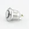 Interruptor de Botón Metálico de Forma Anular de Alto Empuje Auto-Restaurable de 22 mm con Luz, Interruptor Momentáneo de Pie con Tornillo, Resistente al Agua IP65