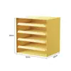 Caja de Almacenamiento de Papel para Cosméticos y Documentos Desmontable de Repuesto, Bandeja de Sobres de Escritorio de Cuatro Niveles, Multicapa