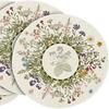 Temu verão transfronteiriço novo ramos de flores e folhas estilo chinês bola de flores linho redondo sousplat layout de restaurante à prova d'água e isolamento térmico