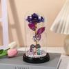 Dia dos Namorados Flor Eterna Cobertura de Vidro Produto Acabado Boneca de Dia dos Namorados Flor Folha de Ouro Rosa Presente Ornamento Presente de Aniversário
