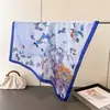 Pañuelo Cuadrado de Imitación Seda Estampado de Mariposas para Primavera y Verano Chal Pañuelo de Cuello Versátil de Gama Alta Pañuelo para la Cabeza Pañuelo de Seda Bufanda para Mujer