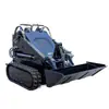 Exportado para a França Mini Carregadeira Compacta Hts380, Máquina Carregadeira e Descarregadora de Grãos com Esteira Compacta, Empilhadeira Pequena para Limpeza de Estradas