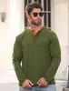 Nueva Camisa Polo de Manga Larga con Cuello Alto para Hombre, Estilo Europeo y Americano Transfronterizo, Corte Holgado, Sudadera Primavera y Verano, Top Base para Hombre Casual de Negocios
