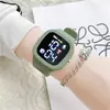 Ventas Directas de Fábrica Reloj Electrónico LED Dropshipping de TikTok Reloj Electrónico Multifuncional Estudiante Niños Cuadrado Moderno Estilo Hong Kong