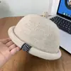 Chapéu de Lã com Aba Enrolada para Mulheres, Chapéu de Malha Quente Estilo Melon Skin para Outono e Inverno, Chapéu Patch Bico de Pato Estilo Japonês Street Fashion para Homens