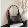 Novo Design de Lenço de Seda Cor Pura 2025 Casual Retrô Textura Elegante Moda Satchel Ombro Transversal