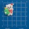 Chaveiro Pingente Colorido Brilhante de Resina Desenho Animado Papai Noel, Boneco de Neve e Urso Acessório DIY