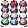 2mm diamante ultra-fino lantejoulas cor nail art lantejoulas glitter pó conjunto transfronteiriço Nail Polish cola materiais de joias