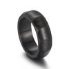 Novos Anéis Criativos para Todos Desfrutarem: Design Simples com Arco Interno e Acabamento Escovado Convexo Externo, Anel Masculino de Aço Titânio Fosco Galvanizado a Vácuo 18K