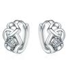 Brincos de Diamante Amor Brincos Simples Entrelaçados Amor Diamante Geométricos em Forma de Coração Brincos Brincos Brincos Brincos Brincos Brincos Brincos Brincos