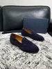 Mocasines de gamuza para hombre, punta redonda, estilo slip-on, adecuados para uso de negocios y casual