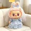 Solo Ropa de Muñeca Ropa para Muñeco de Peluche Labubu de 38 cm Traje de Caballero de Noche Verde-Gris Corbata Zapatos de Cuero