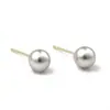 Pendientes de perlas simples lujo ligero alta gama plata de ley 925 pendientes para el hogar de perlas pendientes estilo Hong Kong para mujer venta al por mayor
