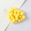 Cuentas Redondas de Color Sólido con Agujero Recto de Acrílico de 6-16 mm Material para Manualidades Hechas a Mano Cuentas Brillantes de Colores Sueltas